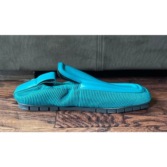 $1095 NIB Bottega Veneta Men\'s Green Leather Textile Slip-On Loafers 42(9) main image 9
